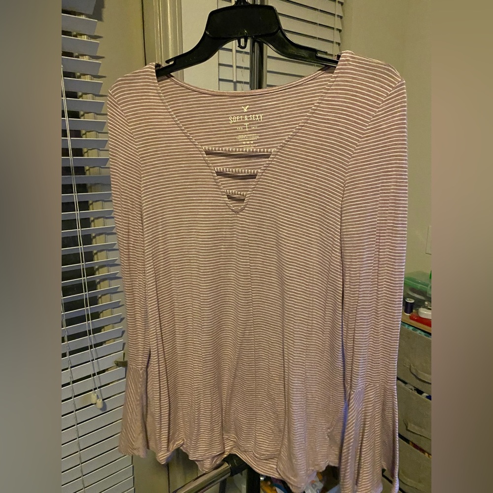 Long sleeve striped shirt